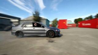 Warehouse Gymkhana  Franz Esterbauer  Evo 8 MR  PSSTV [upl. by Nala]