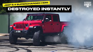 We BLEW UP a brand new supercharged 64 Hemi in a Jeep Gladiator [upl. by Ilbert]