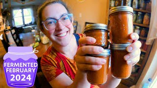 Simple Fermented Ketchup Using Canned Tomatoes  Fermented February 2024 FermentedHomestead [upl. by Kevan535]