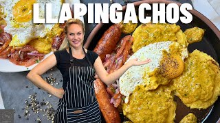 How to make POTATO CAKES ⎮ Ecuadorian LLAPINGACHOS with Peanut Sauce [upl. by Nilok]