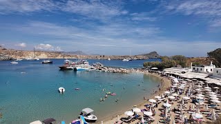 LINDOS Rhodes Greece 2024 4k 🇬🇷 Part 1 [upl. by Olracnaig]