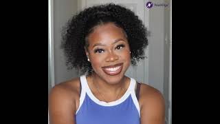 Kinky Curly Drawstring Ponytail Extension  How to Do a Fluffy Ponytail  NiaWigs [upl. by Donal]