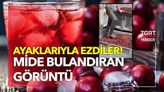 Meyve Suyu Fabrikasında Mide Bulandıran Görüntüler Ayaklarıyla Ezdiler [upl. by Sinnej298]