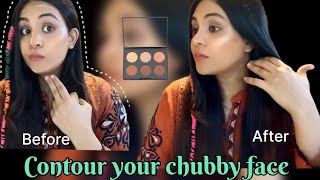 HOW TO CONTOUR amp HIGHLIGHTING CHUBBY FACE FOR BEGINNERS 🌸 contouring [upl. by Terris926]