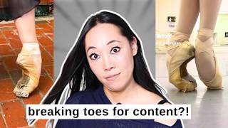 pointe shoe fiter reacts to TRAUMATIZING BALLET TIK TOKS [upl. by Xylina]