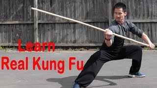 Shaolin Kung Fu Wushu Basic Bo Staff Training Session 2 [upl. by Clancy]