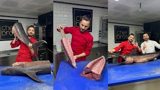 Swordfish with seafood show 🐬👌 video by chef Faruk GEZEN [upl. by Drofnas]