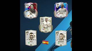 Xavi🇪🇸 vs Vieira🇫🇷 vs Zidane🇫🇷 vs Pele🇧🇷 vs Ronaldo🇧🇷football cards edit fypシ [upl. by Petta]