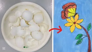 How to make an eggshells mosay painting \ Eggshells art [upl. by Bendix]