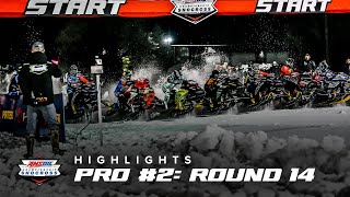 HIGHLIGHTS  Pro Race 2 Round 14 of AMSOIL Championship Snocross 20222023 [upl. by Nacul993]