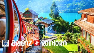 Brienz Rothorn 🚂Wonderful Red Steam Train in Switzerland🇨🇭Stunning views Alps  Swiss Locomotive [upl. by Serafina]