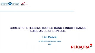 41 Cures répétées dinotrope  Pascal Lim APHP [upl. by Odlanyer890]