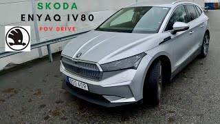 Skoda ENYAQ iV 80  POV Drive  0100 kmh  Top Speed [upl. by Krenn]