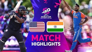 India v USA  Match Highlights  ICC Mens T20 World Cup Cricket 2024 [upl. by Neeka]