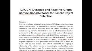 DAGCN Dynamic and Adaptive Graph Convolutional Network for Salient Object Detection [upl. by Britta]