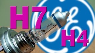 Тест галогеновых ламп H7 и H4 GE Osram Philips Narva [upl. by Ycnej459]