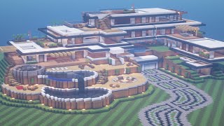 Minecraft Modern Mega Mansion Tutorial Pt 1  Architecture Build 12 [upl. by Procora]