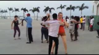 Dancing Semba  Kizomba in Luanda Angola  Pires and Carolyn [upl. by Ittap]