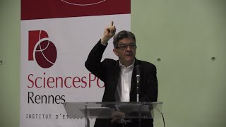 Conférence de Jean Luc Mélenchon à Sciences Po Rennes [upl. by Ahsyekal]