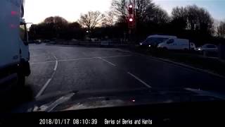 Red light runner on Winchester Road roundabout Basingstoke [upl. by Ihab]