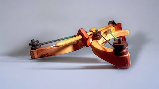 how to make mini crossbow at home easy [upl. by Nalyt]