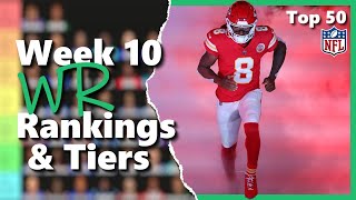 Week 10 Wide Receiver Rankings amp Tiers Top 50  Fantasy Football [upl. by Charlotte]