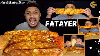 MUKBANG BREAKFAST FATAYER WITH KUNAFA SWEETNEPALI EATING SHOW [upl. by Norrie864]