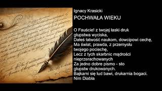 Ignacy Krasicki  POCHWAŁA WIEKU [upl. by Summons]