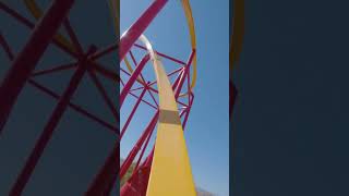 World’s Tallest and Fastest SingleRail Roller Coaster Wonder Woman Flight of Courage at Six Flags [upl. by Alrak]