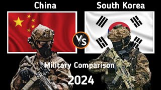 China vs South Korea Military Comparison [upl. by Nnylarat]