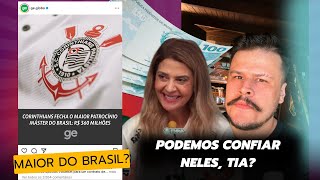 CORINTHIANS SUPERA PALMEIRAS E FLAMENGO NA RECEITA DE PATROCÍNIO PODEMOS CONFIAR [upl. by Tteirrah759]