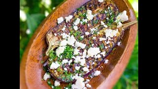 Baked aubergine with feta cheese and ras el hanout  Gustomondo [upl. by Nowad]