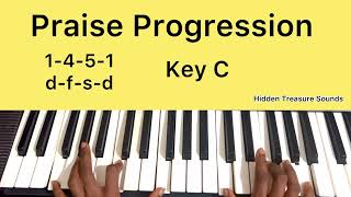 Lesson 1 Praise Chord Progression 1451 Key C Beginners Piano Tutorial shorts piano [upl. by Lat]