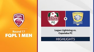 FQPL 1 Men Round 17  Logan Lightning vs Capalaba FC Highlights [upl. by Melvyn]