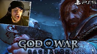 Kratos VS Thor REACTION God of War Ragnarok Full Boss Fight PS5 Gameplay [upl. by Llerrej]