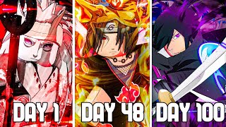 Spending 100 Days as the LEGENDARY UCHIHAS in Shindo Life  Roblox [upl. by Sandye]