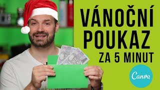 VÁNOČNÍ POUKAZ ZA 5 MINUT PŘES APLIKACI CANVA  ShoptetTV 95 díl [upl. by Aindrea136]