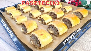 Szybkie i mięciutkie paszteciki z pieczarkami  niesamowicie pyszne 👌 wszyscy je uwielbiają 👍 HIT [upl. by Tocs]