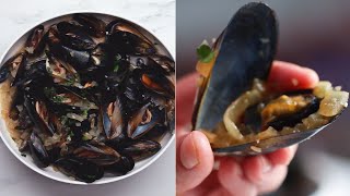 25Minute Mussels In White Wine • Tasty [upl. by Adnawyek]