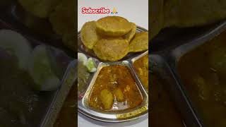 Loochi  kachuri  Aalu sabzi 👩‍🍳 lunch love viral youtubeshorts reels food youtuber short [upl. by Schechter]