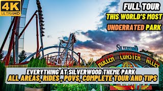 4K EVERYTHING at Silverwood Theme Park  All Rides  Areas  POVs  Complete Tour and Tips [upl. by Drawd933]