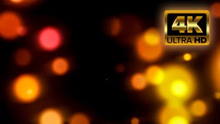 4K ULTRA HD 1 HOUR Bokeh Orange Fire Light Motion  HDR SCREENSAVER BACKGROUND [upl. by Emanuela]