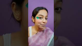 Pink saree makeup part4 shorts glamwithdebarati makeuptutorial youtubeshorts makeuptips new [upl. by Ntsuj]