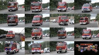 Alarmfahrten zur Großübung der Jugendfeuerwehren der StädteRegion Aachen [upl. by Occor]