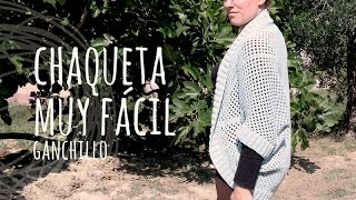 Tutorial Chaqueta Muy Fácil y Rápida Ganchillo  Crochet [upl. by Gratianna]