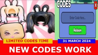 NEW CODES MARCH 31 2024 UGC DONT MOVE ROBLOX  LIMITED CODES TIME [upl. by Shafer]