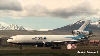 McDonnell Douglas DC10Landing amp Power of Boost quotCF640quot Engines [upl. by Ellennaj]