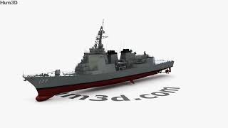 Atagoclass destroyer 3D model by 3DModelsorg [upl. by Sean]