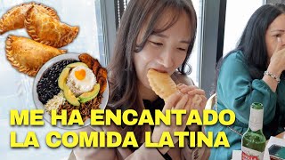 Coreana come Pabellon Venezolano Empanadas Tostones y Quesillo por primera vez [upl. by Yreme549]