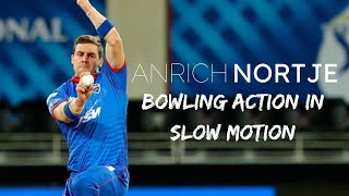 Anrich Nortje Bowling Action  In Slow Motion  2021  Tarush Cricket [upl. by Haldeman248]